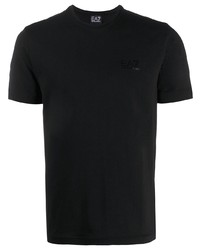 T-shirt à col rond noir Ea7 Emporio Armani