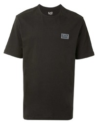 T-shirt à col rond noir Ea7 Emporio Armani