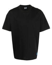 T-shirt à col rond noir Ea7 Emporio Armani