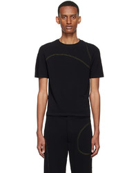 T-shirt à col rond noir Eckhaus Latta