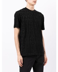 T-shirt à col rond noir Emporio Armani