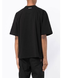 T-shirt à col rond noir Sacai