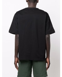 T-shirt à col rond noir Sacai