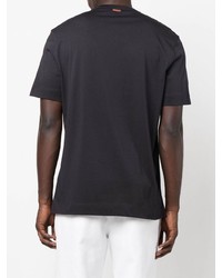 T-shirt à col rond noir Zegna