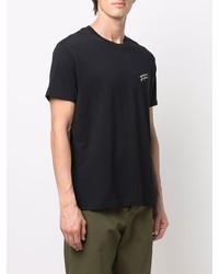 T-shirt à col rond noir Maison Labiche