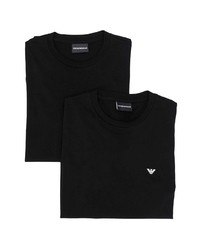 T-shirt à col rond noir Emporio Armani