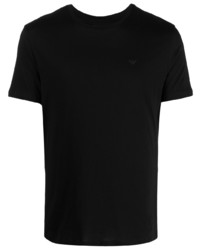 T-shirt à col rond noir Emporio Armani