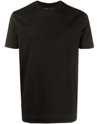 T-shirt à col rond noir Emporio Armani