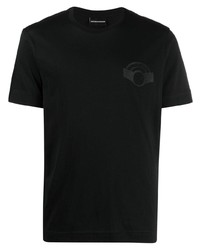 T-shirt à col rond noir Emporio Armani