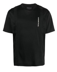 T-shirt à col rond noir Emporio Armani