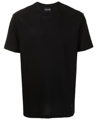 T-shirt à col rond noir Emporio Armani