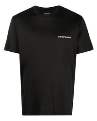 T-shirt à col rond noir Emporio Armani