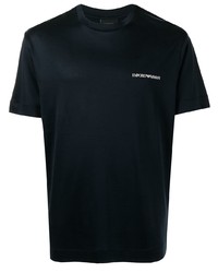 T-shirt à col rond noir Emporio Armani