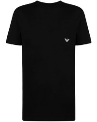 T-shirt à col rond noir Emporio Armani