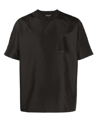 T-shirt à col rond noir Emporio Armani