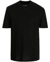 T-shirt à col rond noir Emporio Armani