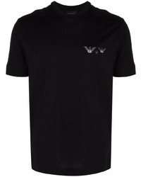 T-shirt à col rond noir Emporio Armani