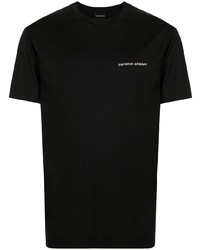 T-shirt à col rond noir Emporio Armani