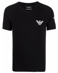 T-shirt à col rond noir Emporio Armani