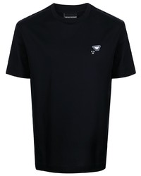 T-shirt à col rond noir Emporio Armani