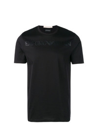 T-shirt à col rond noir Emporio Armani