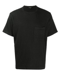 T-shirt à col rond noir Evan Kinori