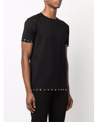 T-shirt à col rond noir Les Hommes