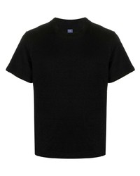 T-shirt à col rond noir Fedeli