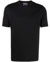 T-shirt à col rond noir Fedeli