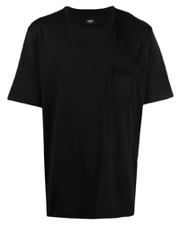 T-shirt à col rond noir Fendi