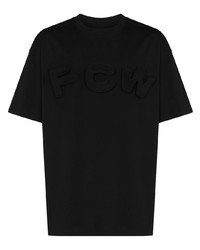 T-shirt à col rond noir Feng Chen Wang