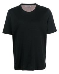 T-shirt à col rond noir Fileria