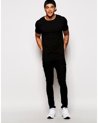 T-shirt à col rond noir Asos