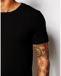 T-shirt à col rond noir Asos