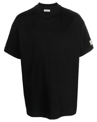 T-shirt à col rond noir Flaneur Homme
