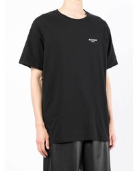 T-shirt à col rond noir Balmain