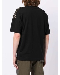 T-shirt à col rond noir Ea7 Emporio Armani