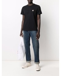 T-shirt à col rond noir MAISON KITSUNÉ