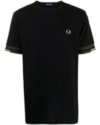 T-shirt à col rond noir Fred Perry