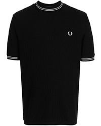 T-shirt à col rond noir Fred Perry