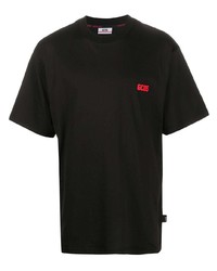 T-shirt à col rond noir Gcds