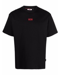 T-shirt à col rond noir Gcds