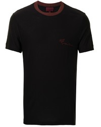 T-shirt à col rond noir Giorgio Armani