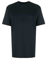 T-shirt à col rond noir Giorgio Armani