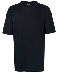 T-shirt à col rond noir Giorgio Armani