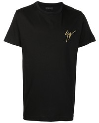 T-shirt à col rond noir Giuseppe Zanotti