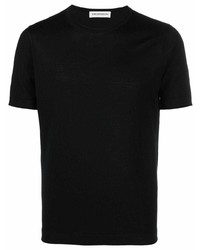 T-shirt à col rond noir GOES BOTANICAL
