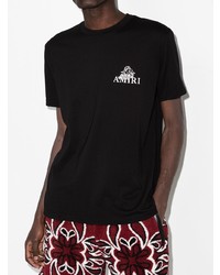 T-shirt à col rond noir Amiri