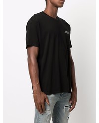 T-shirt à col rond noir Amiri