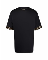 T-shirt à col rond noir Versace